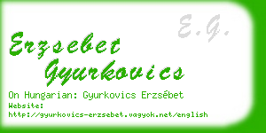erzsebet gyurkovics business card